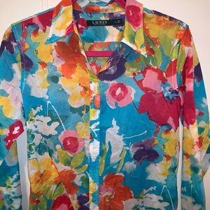 Ralph Lauren Floral Button Down Top